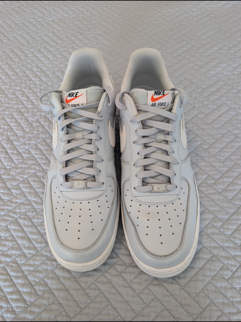 Nike Air Force 1 Low Light Blue  White Sneakers Size 13 (0326) - Picture 2 of 14